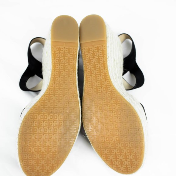 Sam Edelman Black Straw Wedge Sandals - Picture 4 of 4